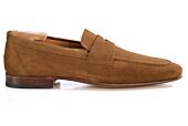 Mocassin homme tabac en velours - style british - FINERO