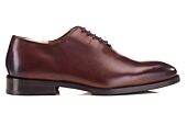 Richelieu homme en cuir patiné chocolat - BARTER PATIN
