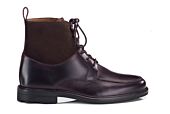 Derby boot homme en cuir pull-up chocolat - HUDSON HIGH II GOMME COUNTRY