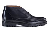 Boot homme derby 3 œillets en cuir noir - HUDFORD GOMME