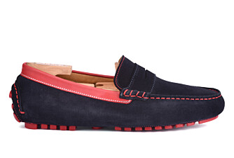 Mocassin Velours - Marine & Rouge - FERGUSON