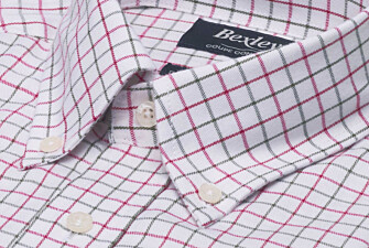 Chemise homme à carreaux rouge et vert en flanelle - LINDSAY