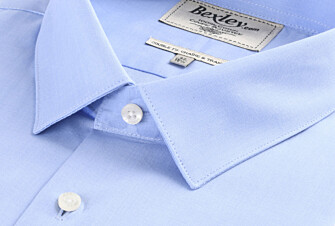 Chemise bleu ciel 100% coton - Col français - MAXIME CLASSIC