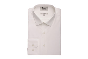 Chemise homme unie en popeline écrue - LOUIS CLASSIC