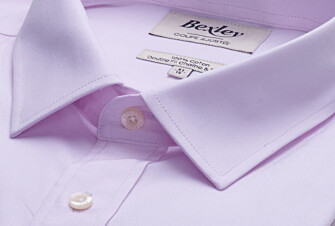 Chemise Rose pâle coton - Col français - LOUIS CLASSIC