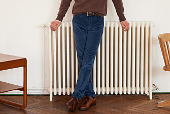Pantalon chino velours côtelé homme Bleu Denim - NORMAN