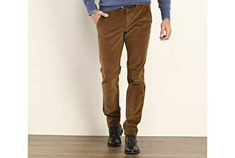 Pantalon chino velours côtelé homme Camel Foncé - NORMAN