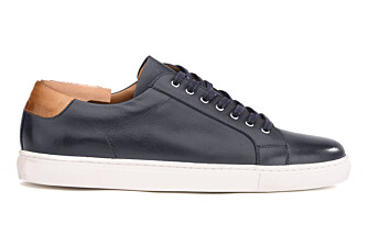 Sneakers cuir homme Navy Patiné - INGLEWOOD