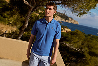 Polo homme Bleu Denim - Finition Lavée - GARETH