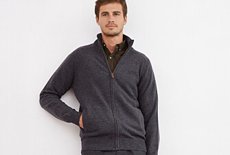 Gilet zippé homme laine Gris Anthracite Chiné - KANE