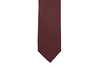 Cravate homme Soie Bordeaux Micro Pois Bleu Ciel