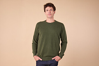 Pull homme laine col rond Vert - CONAN