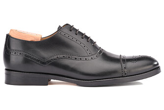 Richelieu homme Noir semelle cuir avec patin - HILCOTT PATIN
