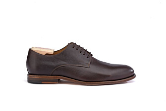 Derbies homme Chocolat Grainé semelle cuir - HILPERTON