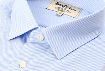Chemise blanche à rayures bleues - ANSELME