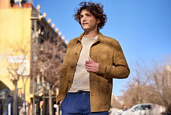 Veste en cuir daim homme Tabac - FAUSTIN