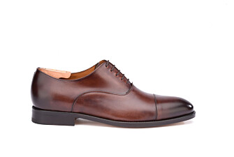 Richelieu homme Chocolat Patiné semelle cuir - WINFORD