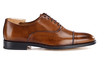 Richelieu homme doré patiné en cuir  - WINFORD