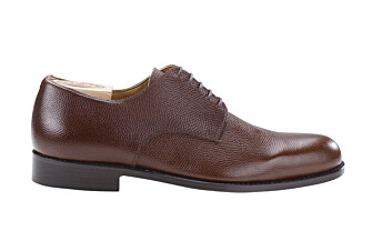 Derbies homme Châtaigne grainé semelle cuir - DOVER