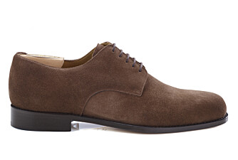 Derbies homme Velours havane semelle cuir - DOVER