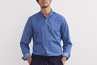 Chemise jean denim Indigo - Col officier - JOSEPH