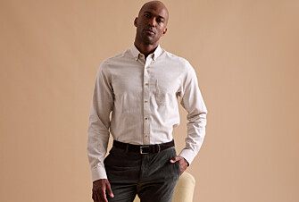Chemise flanelle Ecru - Poche poitrine - ALEXANDER