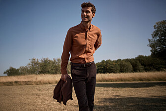 Chemise homme unie rouille en flanelle - ALEXANDER