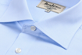Chemise coton bleue claire - Col italien - ANGELO