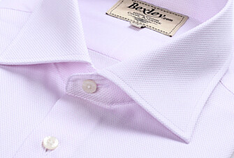 Chemise Oxford rose - Col italien - ERNESTO