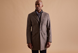 Manteau homme laine & cachemire ChevronTaupe - HONORÉ II