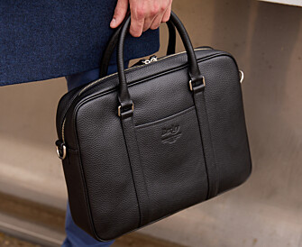 Cartable homme cuir avec bandoulière Noir Grainé - KARLINGTON III