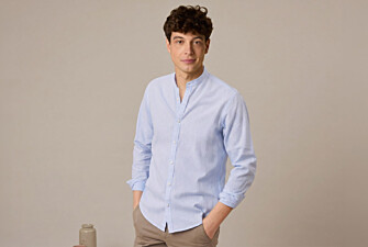 Chemise coton lin Chambray bleu Clair - ELIBERT