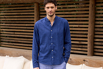 Chemise coton lin Chambray Indigo - ELIBERT