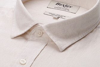 Chemise coton lin Chambray Écru - SILBERT
