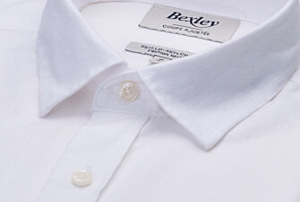 Chemise Homme Chambray Blanc à Motif - SILBERT