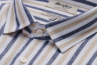 Chemise à rayures Marine et Beige Foncé  - SIMONIN