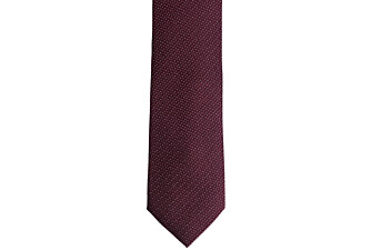 Cravate homme soie Bordeaux et Blanc