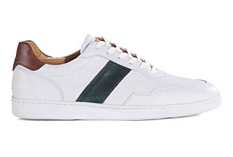 Sneakers cuir homme - Blanc Grainé et Vert - BERRINGA