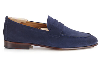 Mocassin homme Velours Navy - semelle cuir - CEVIO