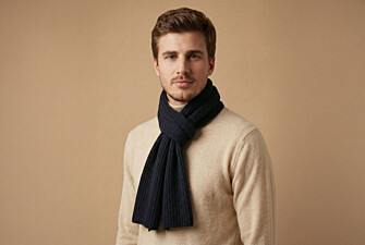 Écharpe Laine Homme Noir