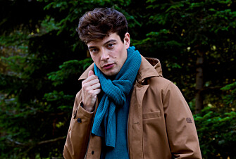 Écharpe Lambswool Homme Vert Foncé Chiné