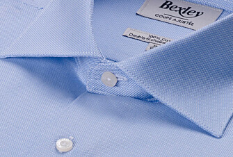 Chemise Bleu Ciel Oxford - Col italien - OTTAVIO CLASSIC