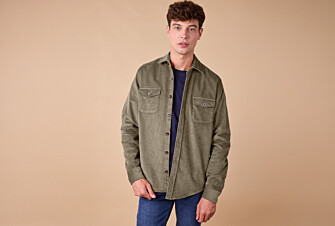 Surchemise en velours Vert Army - VICTORIN
