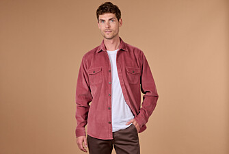 Surchemise homme vieux rose en velours côtelé - VICTORIN