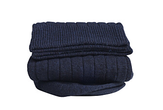 Chaussettes homme coton lin avec côtes Marine