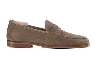 Mocassin homme cuir Velours Taupe - DERVIO
