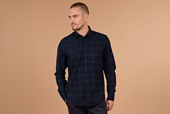 Chemise flanelle Navy et Vert Foncé - Poche poitrine - ANDRICK