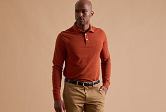 Polo manches longues homme Rouille - ALEC II ML