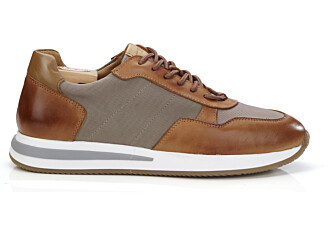 Sneakers homme - Chataigne Patiné et Beige - NIRRANDA II