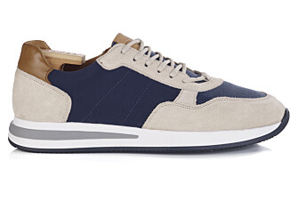 Sneakers homme - Velours Beige et Marine - NIRRANDA II